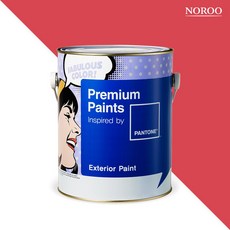 노루페인트 팬톤페인트 외부용 익스테리어, 1개, 무광 18-1762 Hibiscus, 4L