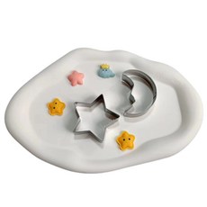 星星月亮餅乾模 不鏽鋼烘焙模具, 銀色, 1個