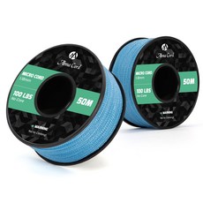 마이크로 로프 1.18mm 50m 스풀 브레이디드 로프 공예 및 DIY - 최대 45kg, 스카이 블루