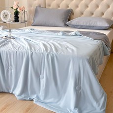 메종드라종 여름이불 시원한 쿨이불 쿨링 냉감, 블루 그레이