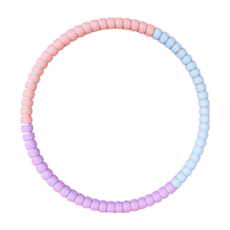 兒童呼啦圈 3-12歲小學生專用 可拆卸軟圈 健身收腹減脂, 馬卡龍拼色, 1個