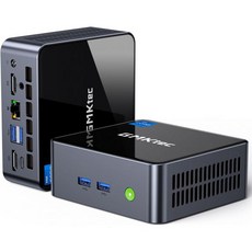 GMKtec 미니 PC Intel Core i7 1185G7 터보 4.8GHz 16GB DDR4 512GB SSD M2 Pro S 데스크톱 컴퓨터 WiFi 6 USB4.0 BT, Black