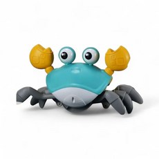 螃蟹音樂玩具，寶寶爬行玩具，聲光啟蒙玩具，兒童益智玩具, 綠色, 1個