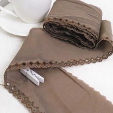 데코탑 스팽클띠 망사자수레이스모음 테이블자수매트 면토숀 모자장식띠 신상품 리폼, 컬러플브라운, 1개