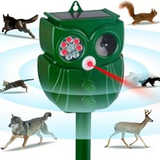 태양광 강력 초음파 쥐잡기 야생멧돼지 노루 해충 두더지 바퀴벌레 박쥐 적외선 탐지 LED경보음 5가지 모드 조절, E215