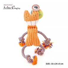 Aduck 狗發聲玩具 動物造型耐咬磨牙, 1個, 咬繩發聲玩具-超賤,顏色/款式 隨機出貨, 顏色/款式 隨機出貨