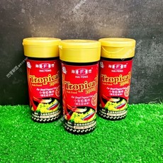 【閃電聯盟】海豐 Tropical 巧必可 孔雀魚 燈科魚 小型魚專用飼料 微細粒 漸沉性 免疫揚色飼料, 1個, 45g
