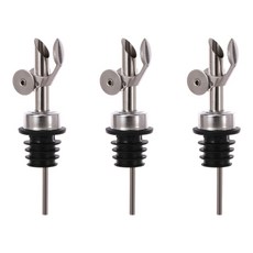 3Pcs 녹 방지 녹슬지 않는 강철 자동 씰 오일 푸어러 주방 바 액세서리, 스테인레스 스틸 콜로