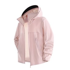 夏季涼感速乾冰絲防曬外套 男女款戶外防紫外線連帽皮膚衣, 如意粉