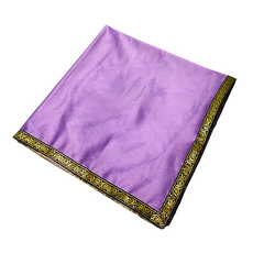 더풀타로 골드 실버 자수 논슬립 타로카드 스프레드 천, 벨벳 퍼플, 1개