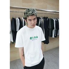 California Factory 愛與自由文字T恤 舒適透氣面料 簡約時尚設計 現貨速發, 1個, S,白色