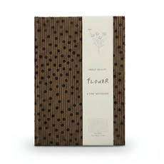 보스케 코듀로이 패브릭 플로럴 밴딩 양장 노트, 1개, 잔꽃 브라운 (유선) 1개, 잔꽃 브라운 (유선)
