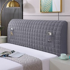 침대머리커버 침대 머리 커버 머리보드 헤드 쿠션 덮개, 1개, 코듀로이 진회색 1.2m