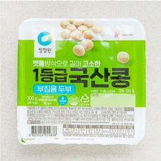 청정원 국내산 콩두부 부침, 2개, 300g