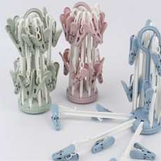 회전 모빌형 빨래건조대 블루 20집게 양말 건조대 미니건조대 모빌형건조대 손수건건조대, 본상품선택, 1개