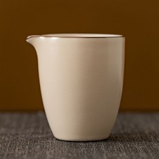 汝窯 公道杯 加厚分茶器 茶濾網一體 茶海 小青柑 茶漏 茶具套裝 公杯, 1個, 米黃/汝窯/公杯