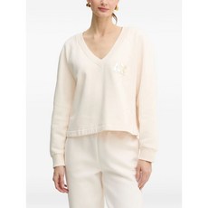 아르마니익스체인지 V넥 로고 장식 스웨트셔츠