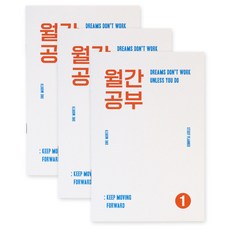 인디고 월간공부 스터디 플래너 1개월, 레드, 3개