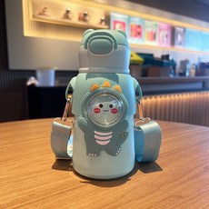 兒童保溫杯316不鏽鋼學生吸管杯大肚水杯幼兒園戶外水壺禮品批發, 綠色:500ml