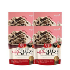 양반 새우 김부각( ) 동원 탕비실 간식 바삭한 안주 어른 사무실 팬트리 주전부리, 50g, 4개