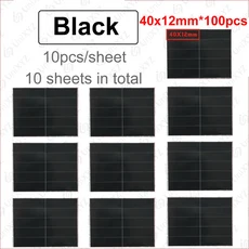12 색 레이저 조각사 마킹 종이 CO2 섬유 UV 레이저 조각 절단기 도자기 유리 돌 타일 도구, 16) 40x12mm Black 1PC, 1개