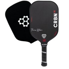 CRBN Pickleball - X 시리즈 토마스 윌슨 시그니처 에디션 파워 패들 - 확장된 스위트 스팟용 폼 주입 가장자리가 있는 탄소 섬유 피클볼 패들 (1X 12mm)