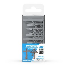AK Basing Bits AKBIT0031 Wargame Scenery Wood Crosses (9 Pieces), 1個