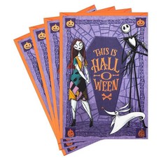[5] Hallmark 디즈니 팀 버튼의 크리스마스 악몽 (봉투 포함 카드 4장) This is Halloween, 크리스마스 악몽, 할로윈 카드 4장