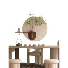 화분액자조명 벽면 원형 조명 무드 장식 거실 침실 인테리어 벽걸이 복도 벽 벽조명 벽등, 1. 램프 없음+유리 꽃병, 1. 밀크 화이트+커피 토끼