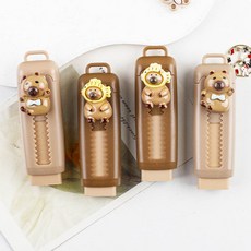 카피바라 슬라이딩 지우개 판촉용 홍보용 귀여운 예쁜 슬라이드 샤프식 소량 각인 인쇄 가능, 인쇄안함, 1개