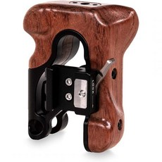 틸타 오른쪽 목재 손잡이 (유형 IV) 블랙 콤팩트 NATO 레일 연결 1420 나사산 수제 및 CNC 알루미늄 – 카메라에 더 가까운 위치로 촬영용 협소한 제작용, 틸타 오른쪽 목재 손잡이 (유형 IV) 블랙 콤팩트 N