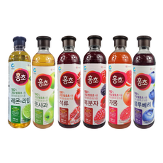 청정원 홍초 음용식초 레몬라임 900ml +풋사과900ml +석류900ml +복분자 900ml +자몽 900ml +블루베리 900ml, 1세트, 5.4L