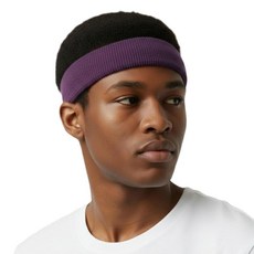 COUVER 매우 두꺼운 긴 면 스웨트밴드 - 확장 사이즈 튼튼한 운동용 테리 천 머리띠 1개 레드/블루/레드, 퍼플