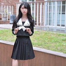 교복몰 (대여) 긴팔 세인트 블랙 세라복졸업사진 졸업