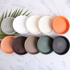 세경팜 동그라미 받침 5p 화분 플라스틱 원형 토분 물받침, 토기색, 5개