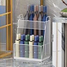 雨傘架收納架大容量公司雨傘桶商用酒店大堂家用門口雨傘放置物架雨傘收納桶 傘架 雨傘桶 雨傘收納架 傘桶, 白色【通風設計】, 1個