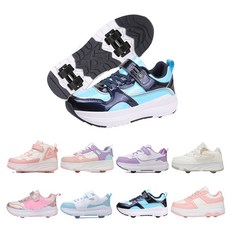 PHTEER 롤러슈즈 바퀴달린 운동화 롤러스케이트 4륜 F08, 파란색, 1개