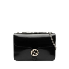 구찌 중고 2000-2015 미디엄 페이턴트 달러 인터로킹 G 크로스 백