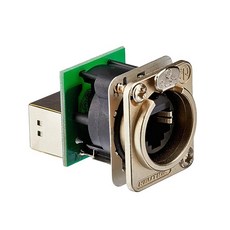 NEUTRIK NE8FDP etherCON 鍍鎳 D型機箱/面板插座 RJ45網路, 1個