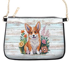 5D 다이아몬드 페인팅 숄더백 장미., 코기 도그