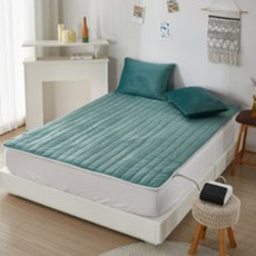 서비아일랜드 레이즈 실크극세사 온수매트커버 S/Q, 블랙