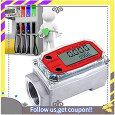 AU333PCS 디지털 터빈 유량계 LCD NPT 터 엔진 오일 측정용, [01] RED, 01 RED