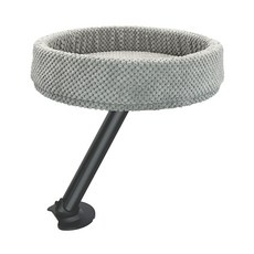 떠 있는 캣 해먹 고양이 침대 사무실 책상용 원목 거치대, 개인, 검은색 프레임 밝은 회색