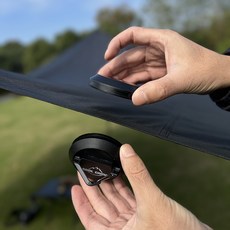 챔히로 캠핑 자석후크+보호케이스, 블랙