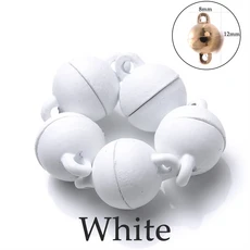 원형 자석 연결 걸쇠 비즈 라인석 참 펜던트 DIY 커플 마그네틱 버클 쥬얼리 팔찌 14mm 16mm 5 세트, 31 style36