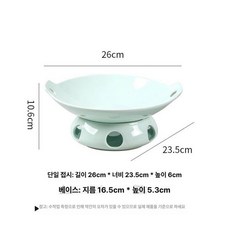 세라믹 도자기 미니 촛불 가열 보온 그릇 세트 워머 솥 접시