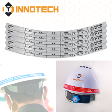 안전모 식별띠 반사띠 안전모 착용 혈액형스티커 S134-21 10SET(50개입), 10세트, 백색