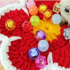 밍스 아크릴 비즈 10mm 비즈팔찌만들기재료, 호박