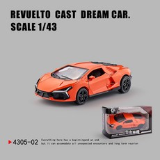 DFMEI 三開門Rross-Country合金仿真越野跑車模型兒童回力玩具小汽車, 如圖, 橙色-蘭博新大牛【中文彩盒】