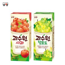 남양 과수원 190ml x 24팩(1box) 4종 택1/사과/복숭아/청포도/오렌지/혼합가능/무료배송, 1개, 사과12팩+청포도12팩
